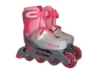 NEW PATEN AYAK NUMARASI AYARLANABİLİR INLINE SKATES (Şeker Pembe-Gri) PATEN